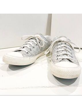 Converse Silver Sparkle All Star Runners Size 7.5